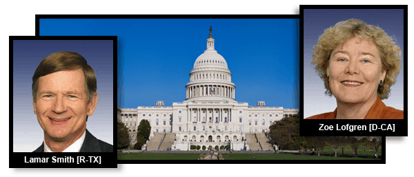 Host Merchant Services Image of Lamar Smith and Zoe Lofgren in relation to SOPA