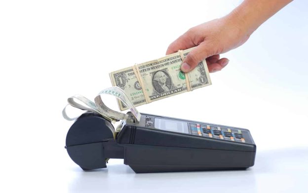 cash on credit card machine 16156434