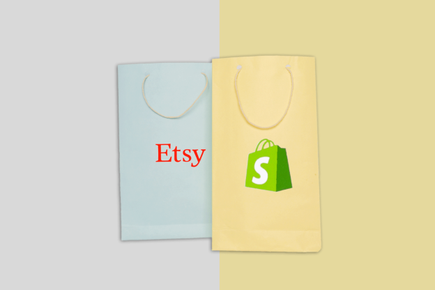 light blue and yellow color shopping paper bag on colorfull background 152247970