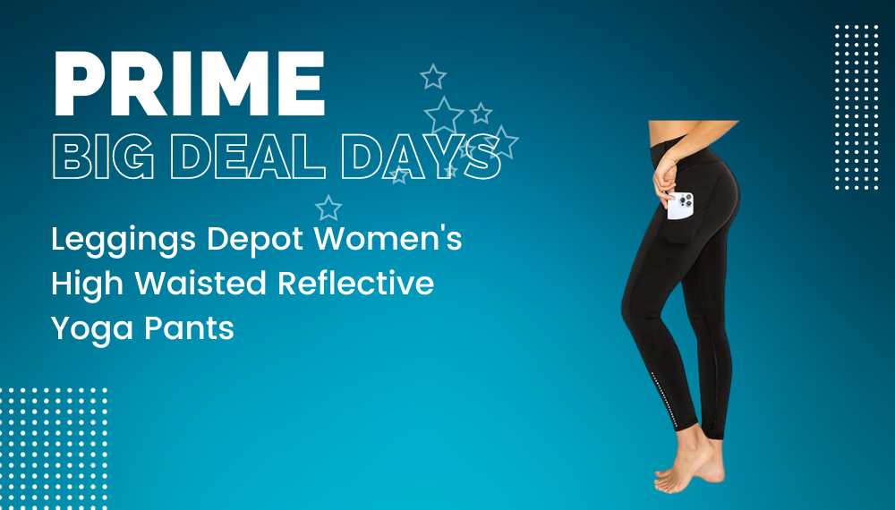 Leggings Depot Women's High Waisted Reflective Yoga Pants