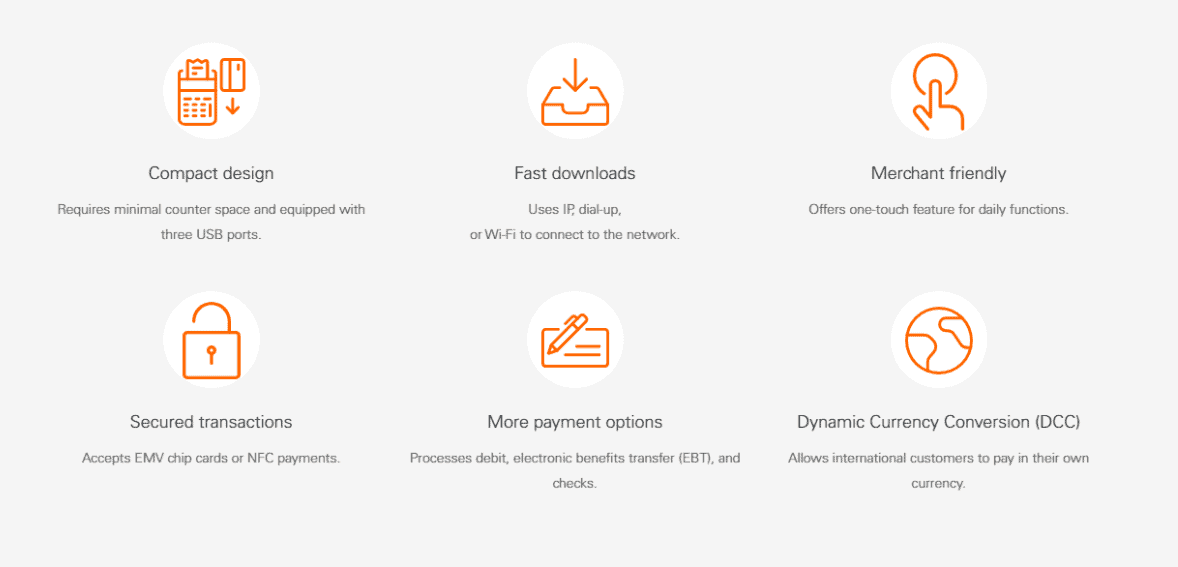 What are the Features of First Data FD150 EMV Terminal?