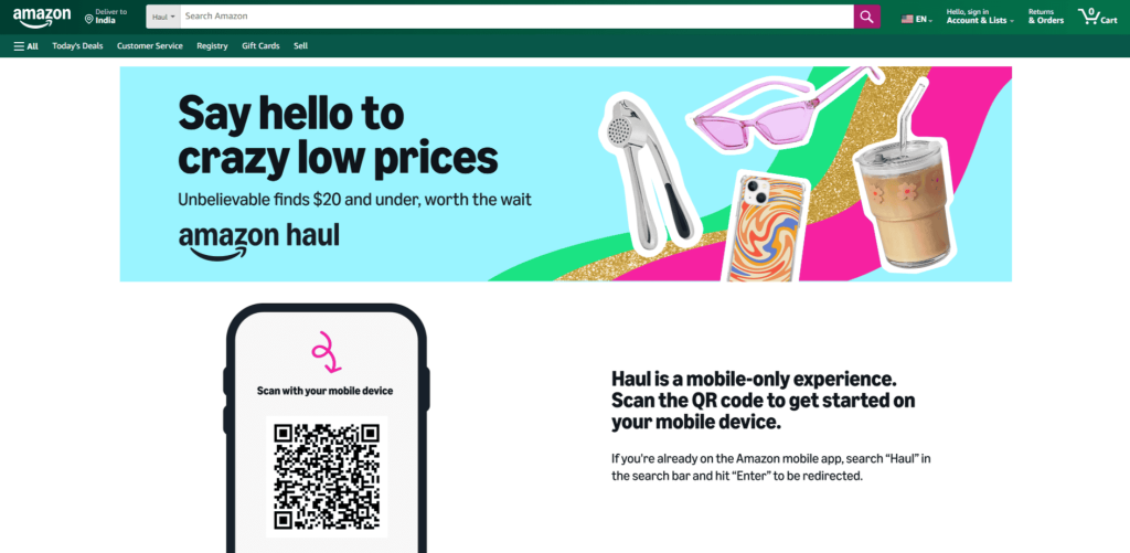 Amazon Haul: Affordable Shopping to Compete with Temu and Shein