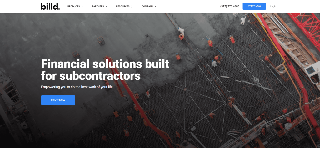 billd website screenshot