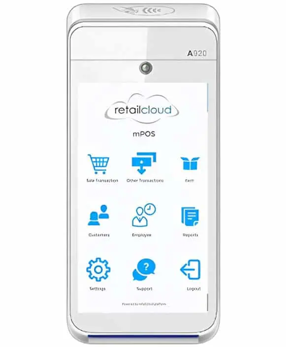 Mobile point of sale device for retail payment solutions at Host Merchant Services.