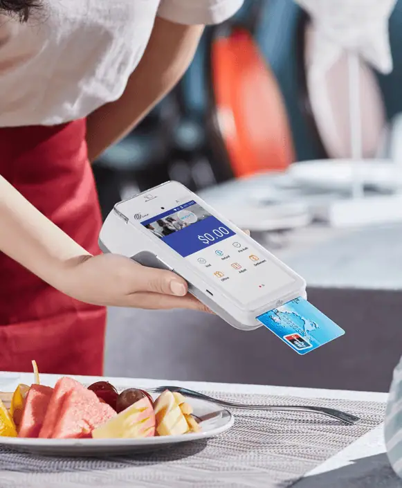 Contactless payment transaction using Host Merchant Services card reader.