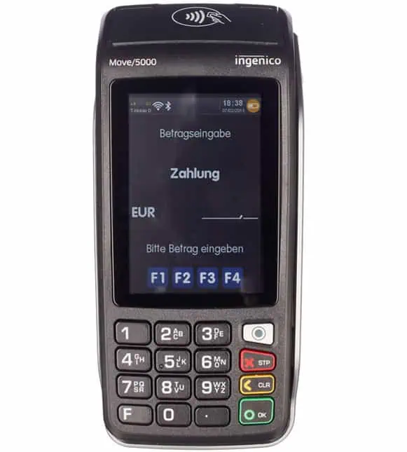 Contactless credit card payment terminal for seamless transactions.