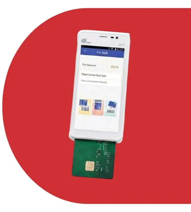 Mobile payment terminal for Host Merchant Services security and seamless transactions.