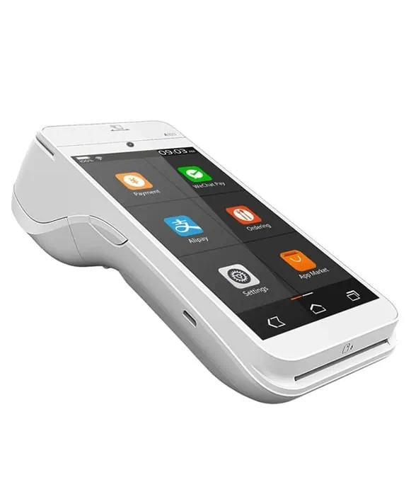 Contactless payment terminal for merchant services.