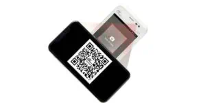 Mobile device with QR code payment scanning for Host Merchant Services.