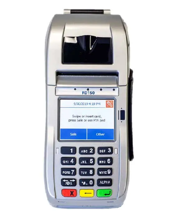 Contactless payment terminal for Host Merchant Services in POS system.