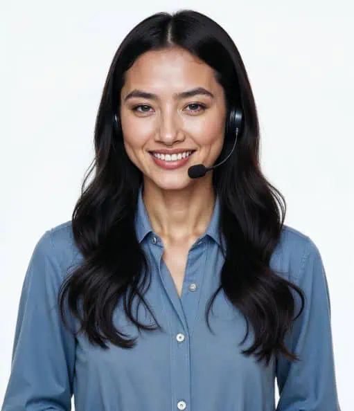 Reliable Host Merchant Services customer support representative with headset.