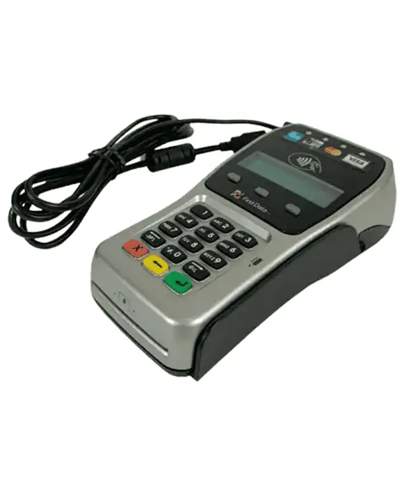 Contactless payment terminal for Host Merchant Services business solutions.