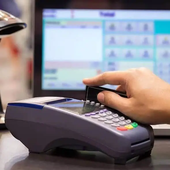 Contactless payment terminal for Host Merchant Services, point of sale solutions.