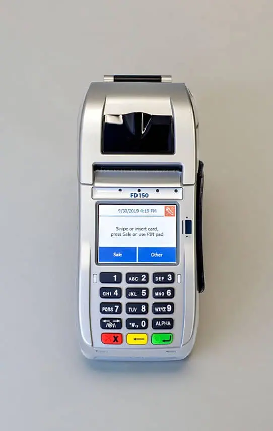 Contactless payment terminal for streamlined merchant transactions.