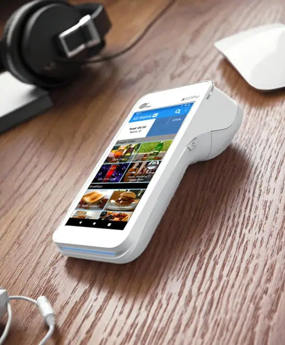 Mobile payment device for Host Merchant Services transactions.