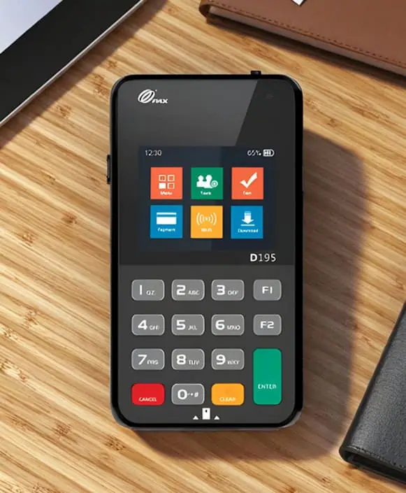 Portable payment terminal for Host Merchant Services, ideal for small business transactions.