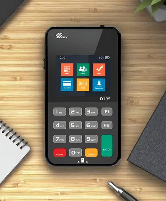 Mobile card payment terminal for Host Merchant Services digital payment solutions.