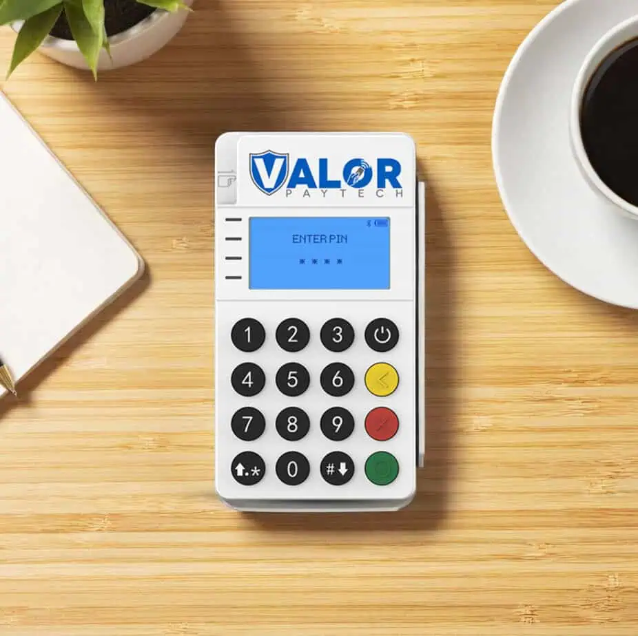 Secure payment terminal for Host Merchant Services, ideal for small businesses.